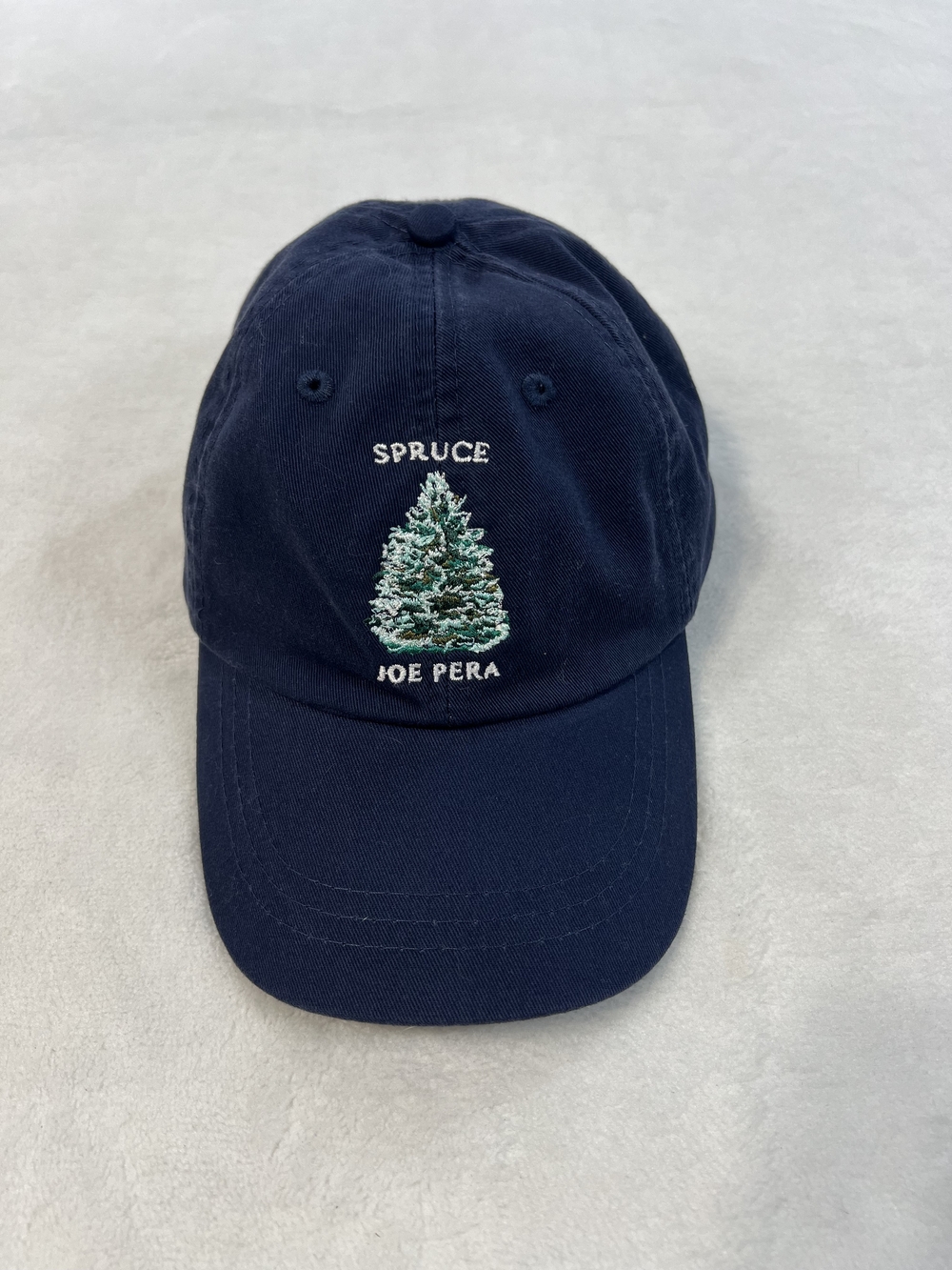 Adams Navy Baseball Cap with Embroidered Spruce Tree